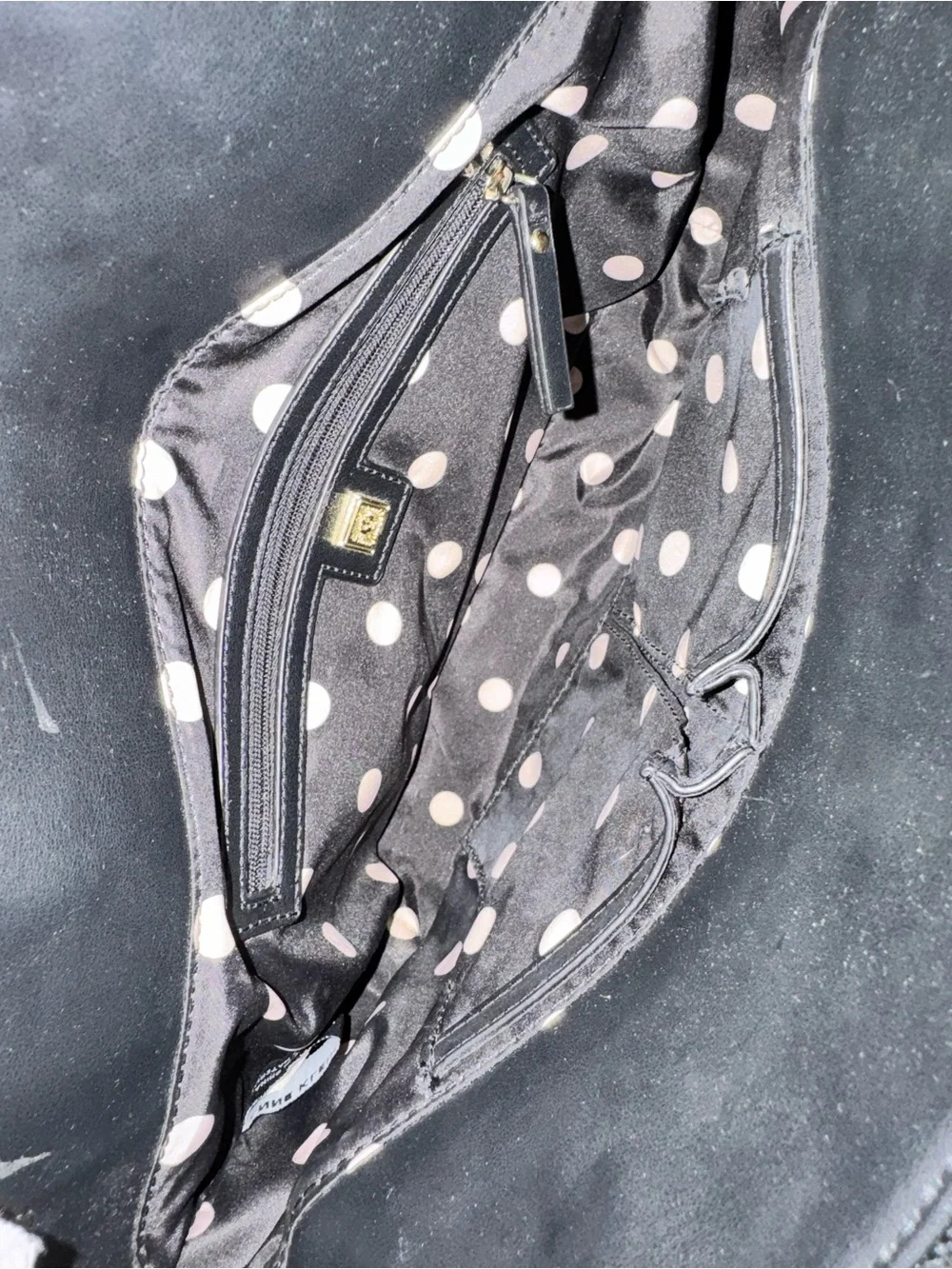 Anne Klein Black Leather Tote